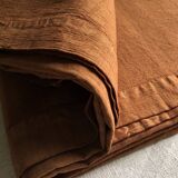 Old linen sheet and rust-tinted cotton