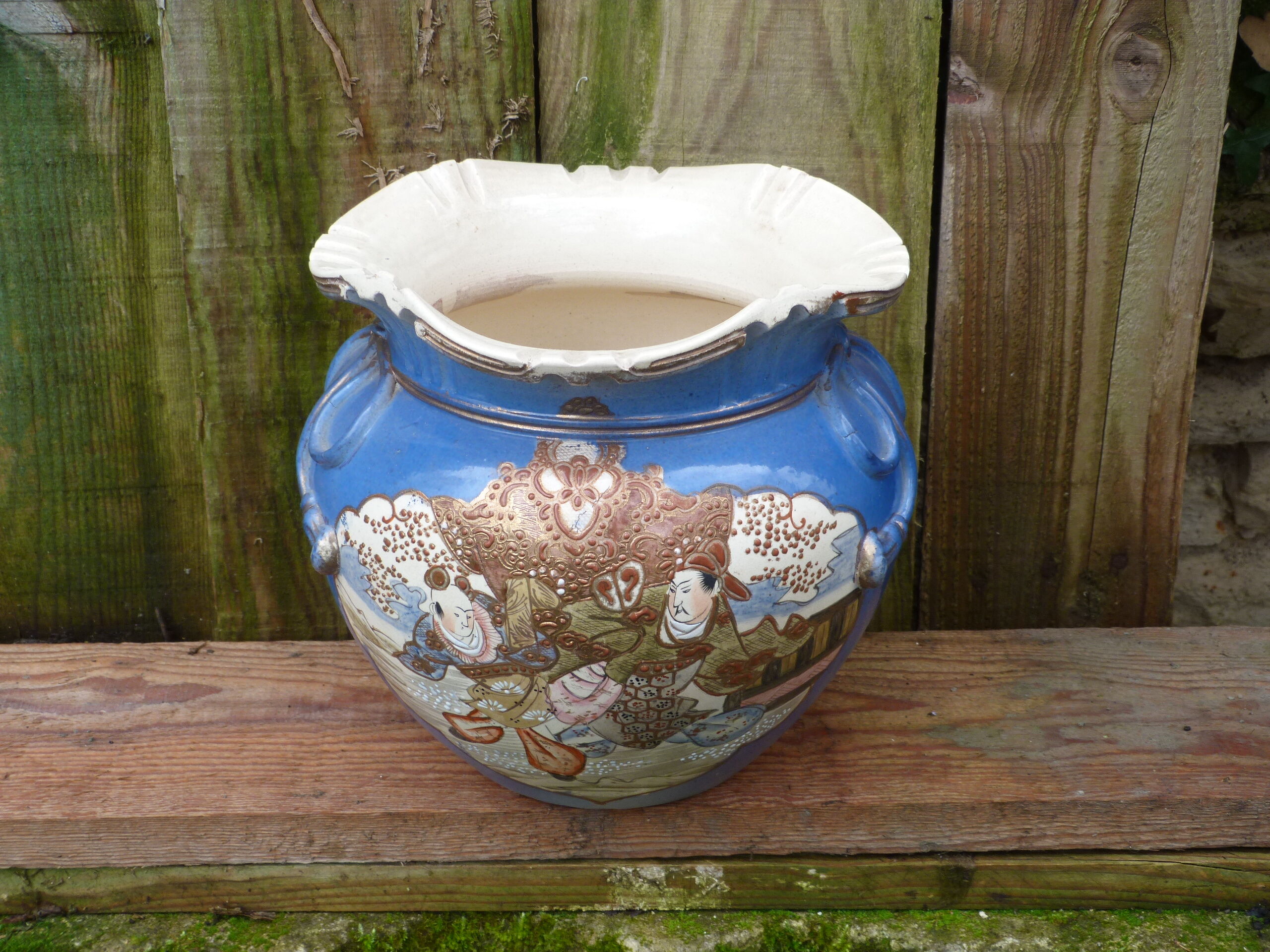 Japan vase satsuma enamelled pottery
