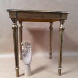 Square pedestal table gilded wood florentine style vintage 1950