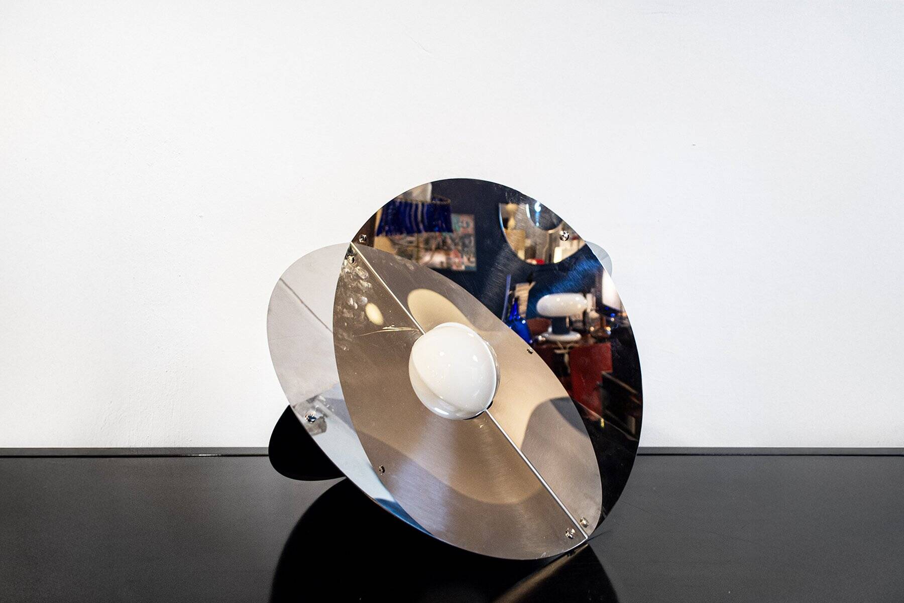 Lampe en métal miroir Luna Kinetic de Rinaldo Cutini, années 1960