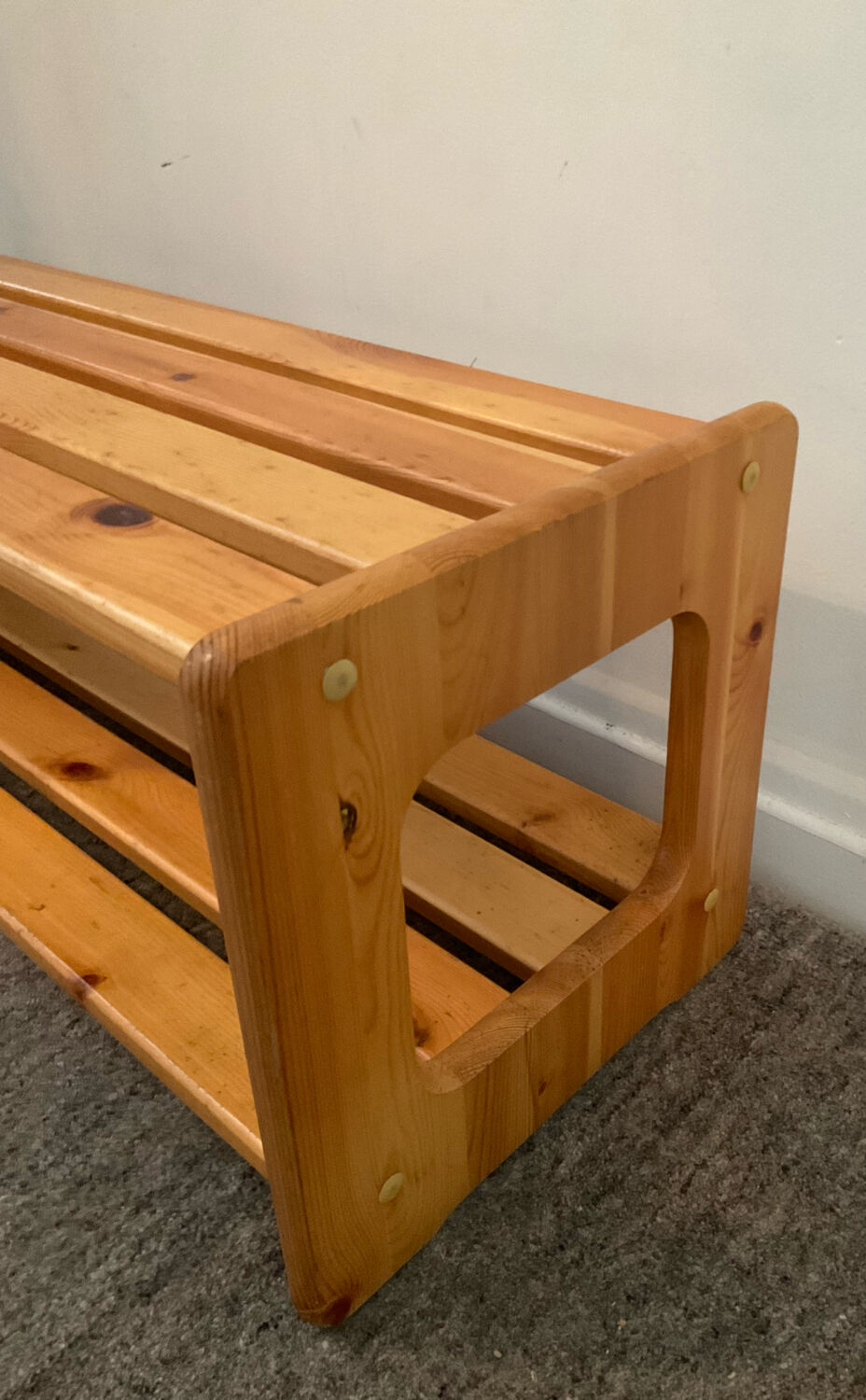 Scandinavian bench in solid pine 70s-80s