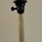 wooden and brass floor lamp - Sweden 50s/60s