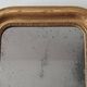 Old gilded mirror and old mercury glass - wall mirror with gold leaf
