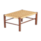 Tabouret scandinave teck et corde 1960