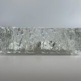 60s 70s ice glass flush mount ceiling lamp by Kaiser Leuchten Germany