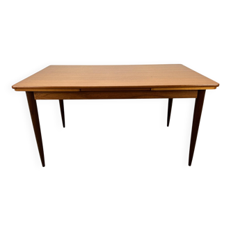 Table à manger scandinave extensible en teck 1960