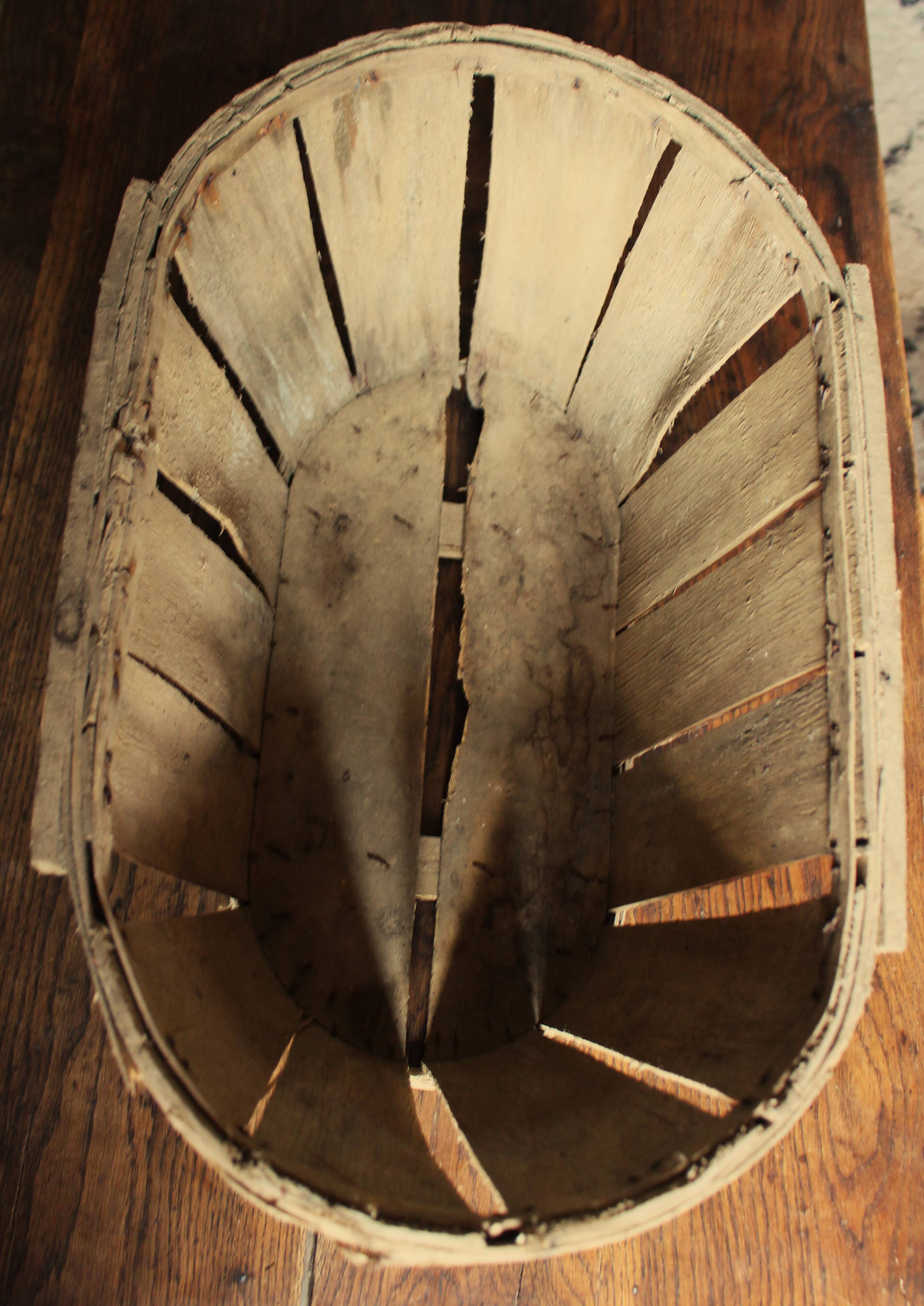 Storage box wooden slats crate Morocco Ougar 20 L