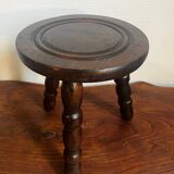 Wooden tripod stool for plant holder