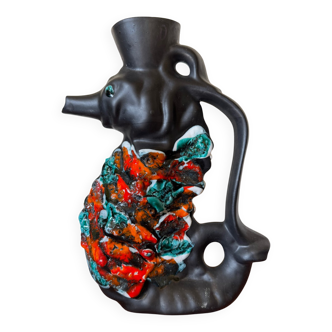 Ceramic seahorse pitcher from the 60s