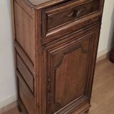 Buffet bas vintage 1700 en bois de chêne. Commode rustique en bois
