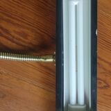 Design lamp in black lacquered wood