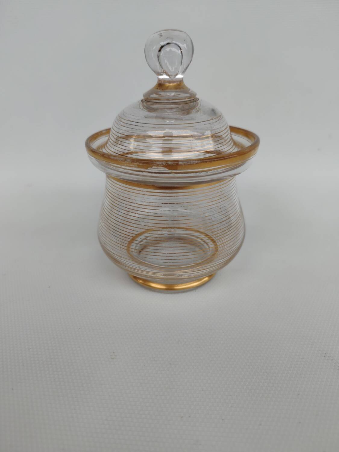 Crystal sugar bowl, early 20th century.