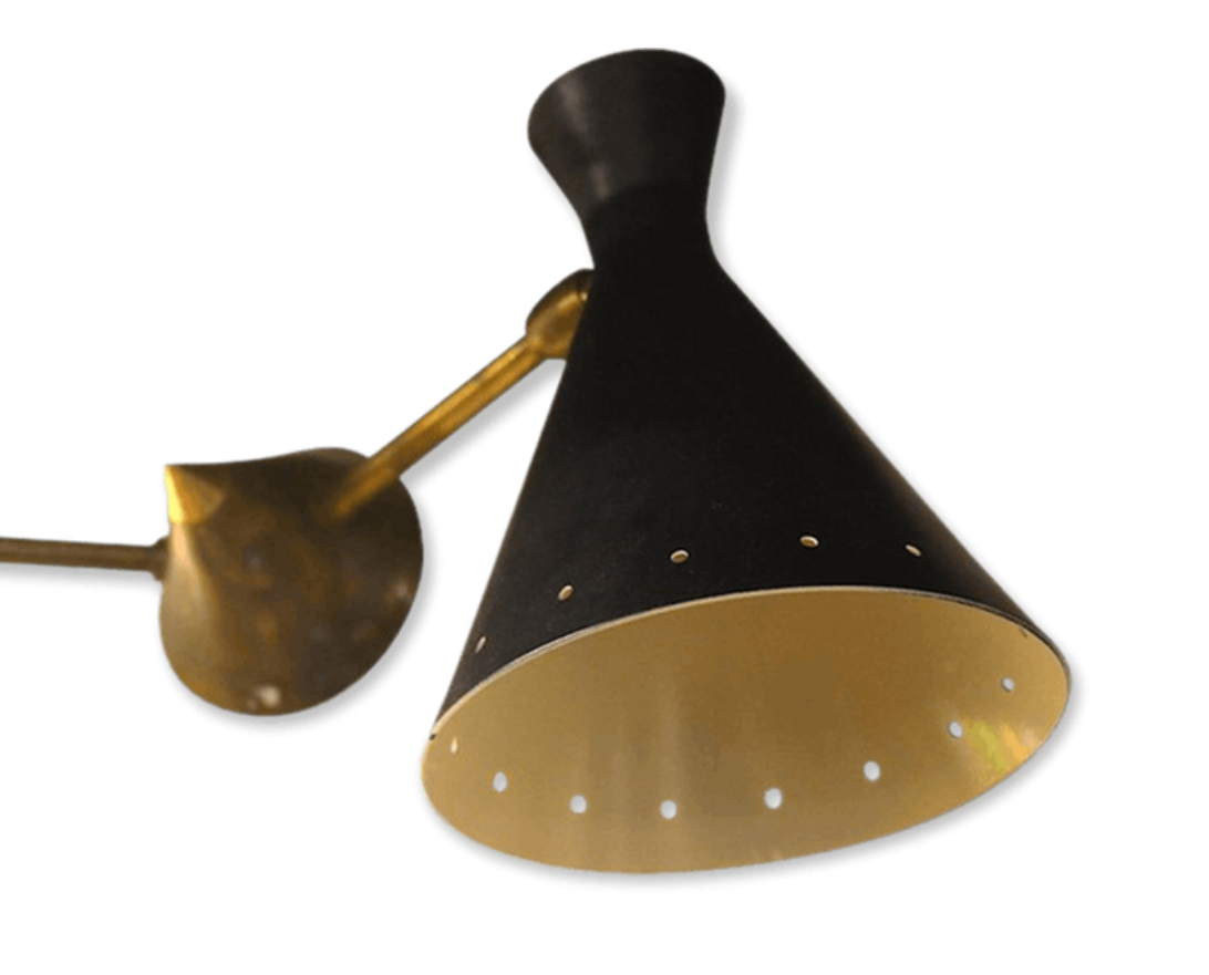 Wall lamp Double Black Casserole