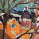 Small Vintage Impressionists Painting Landscape, signed Rune Person (1914–1