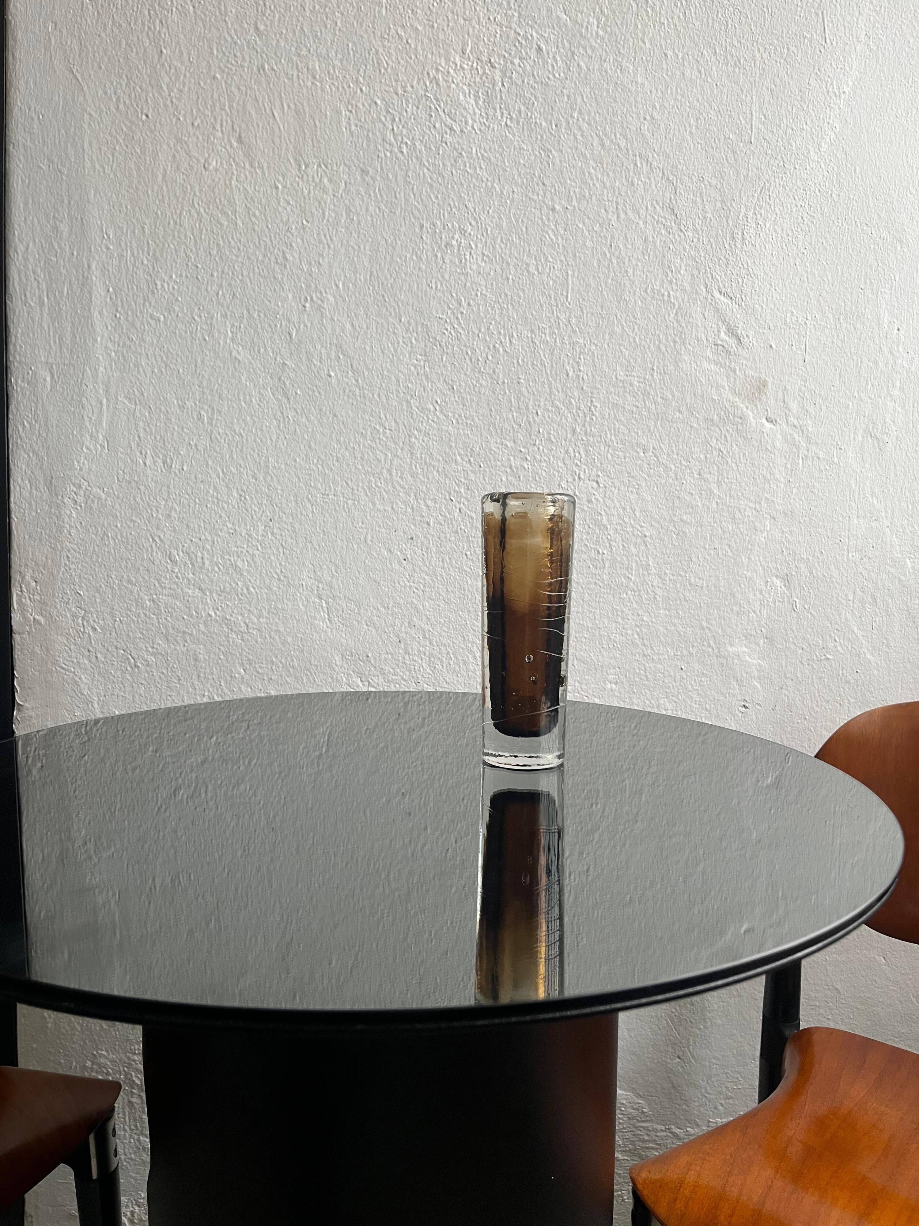 Vintage Big, Tall Coke Cola Murano Vase in brown "Sommerso" Glass