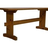 Vintage Scandinavian pinewood bench from the 1960's modern design