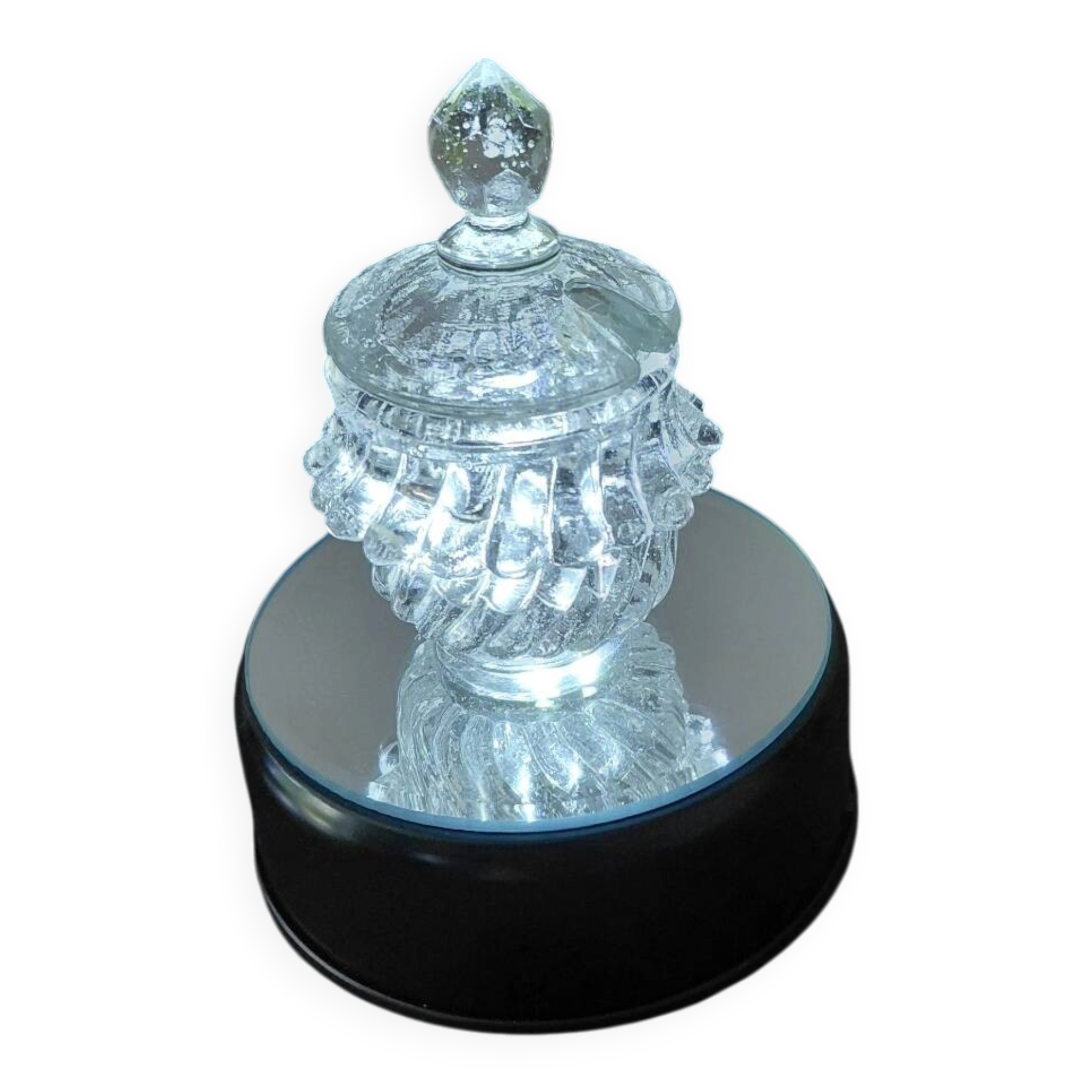 Moutardier verre ancien