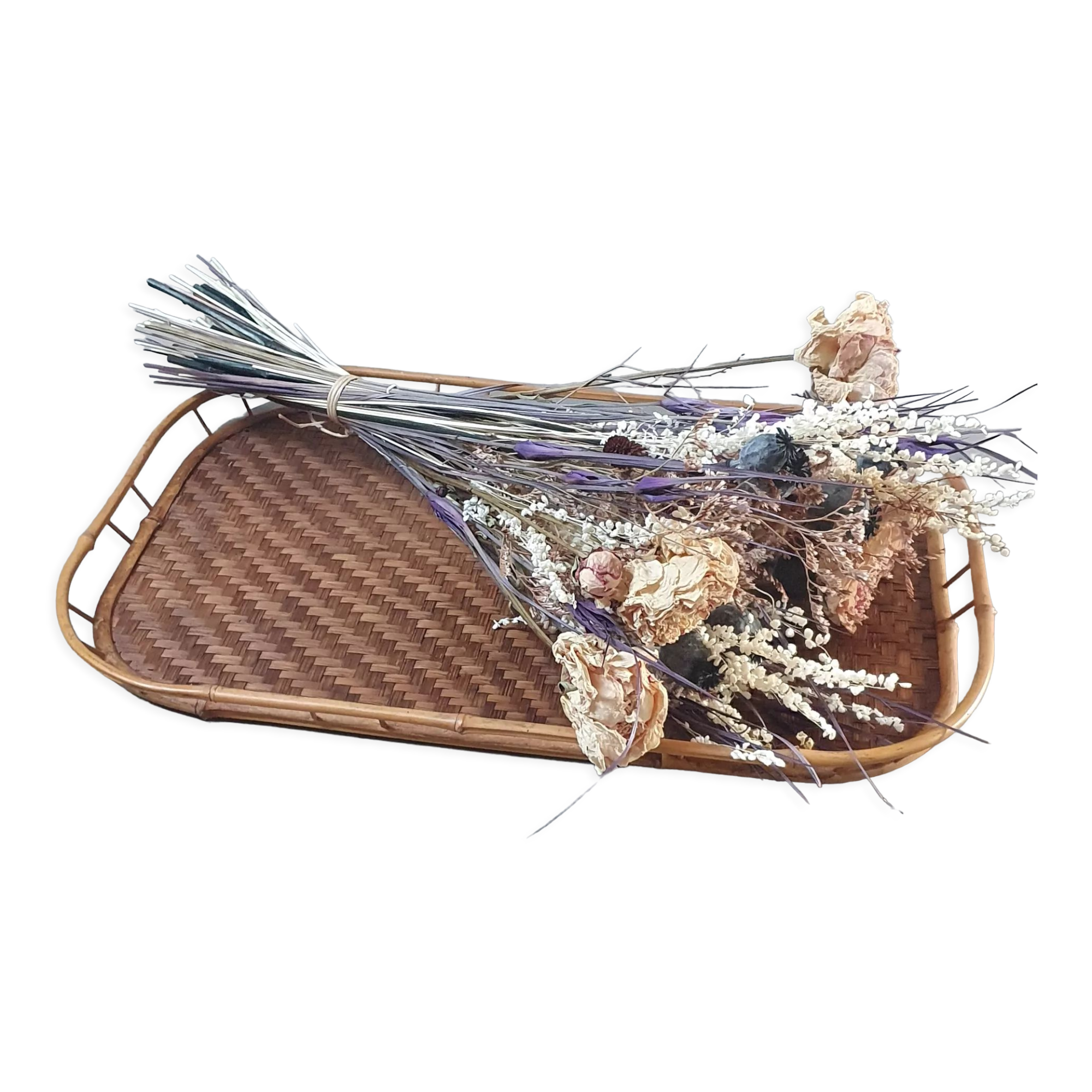 Rattan service plate