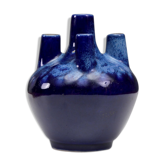 Pique-Fleur en céramique bleu nuit