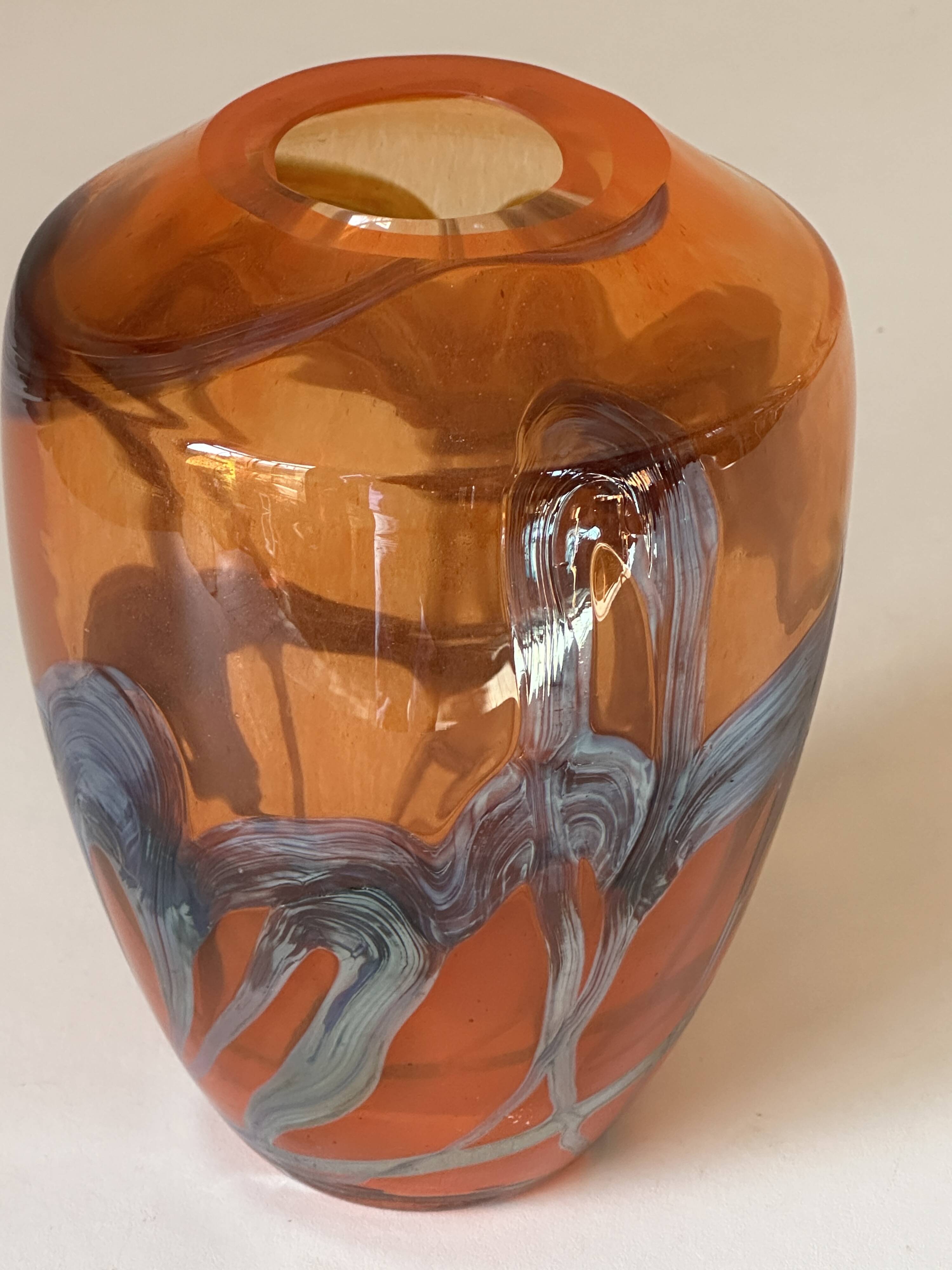 Contemporary art glass vase Soisy sur École design