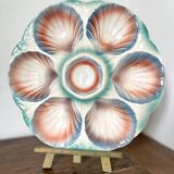 Majolica oyster plates, Digoin & Sarreguemines