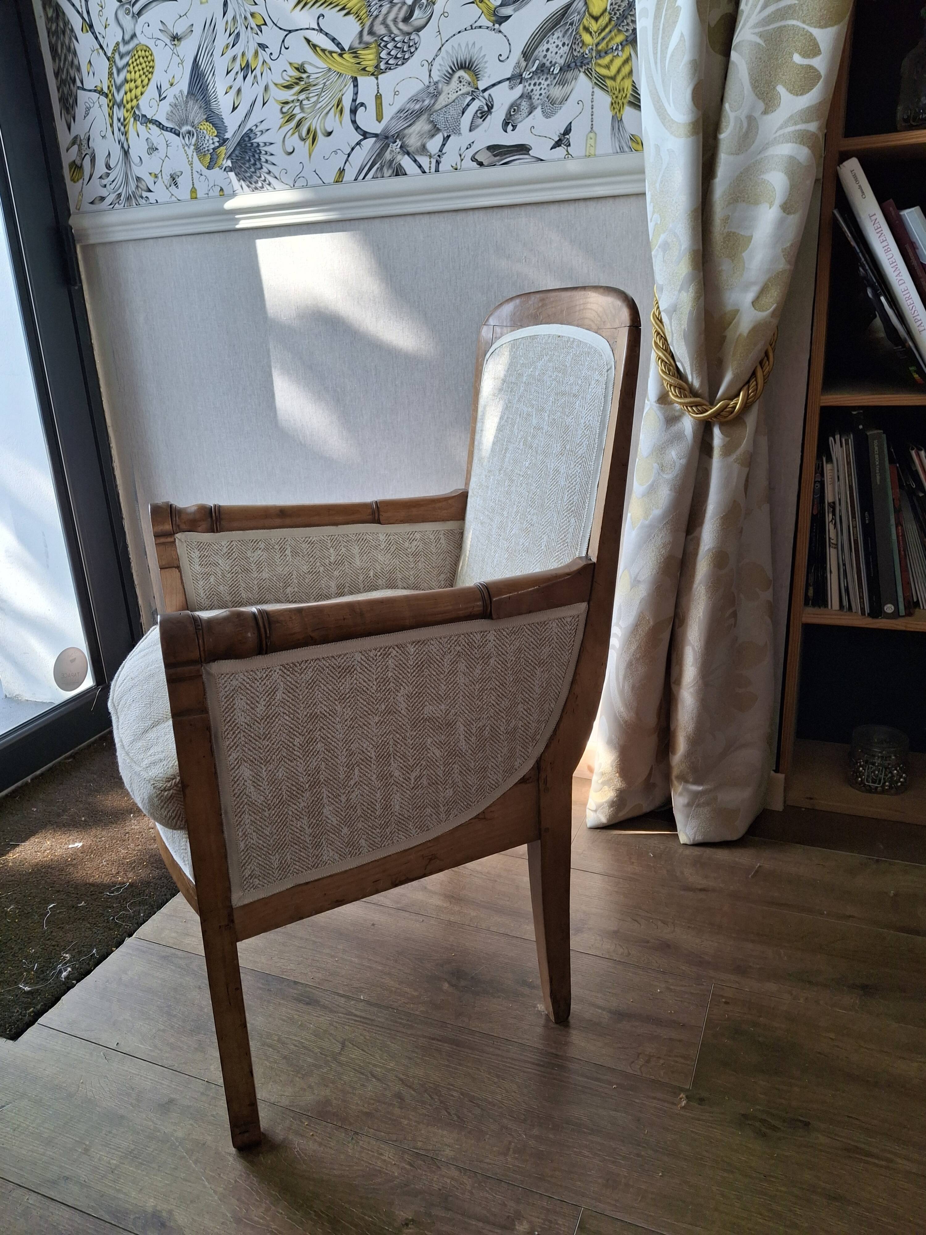 Pair of Bergère-style armchairs
