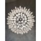 Grand lustre contemporain en verre de Murano transparent « Poliedri »