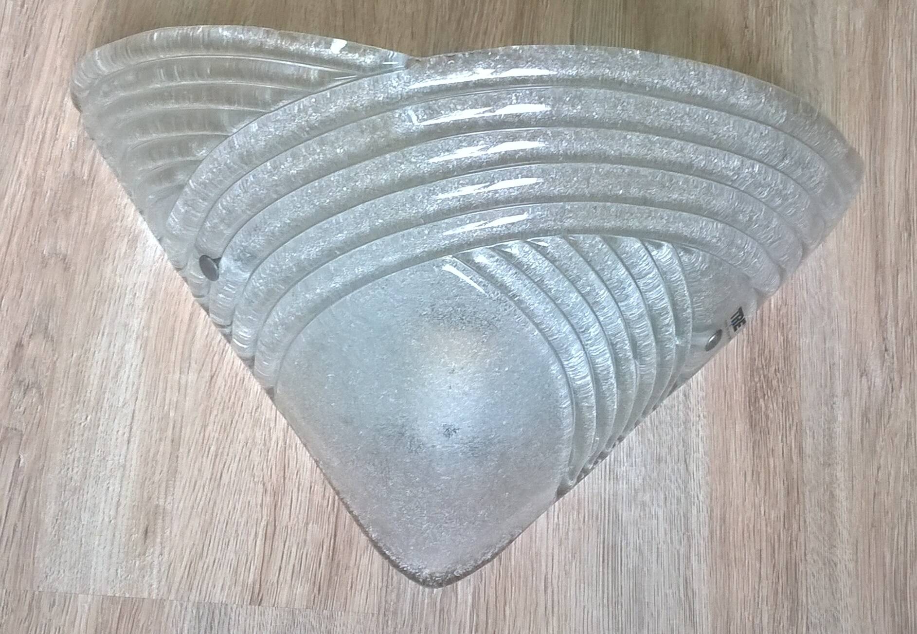 Vintage Murano glass wall lamp by TRE Venezia Italy 1980s