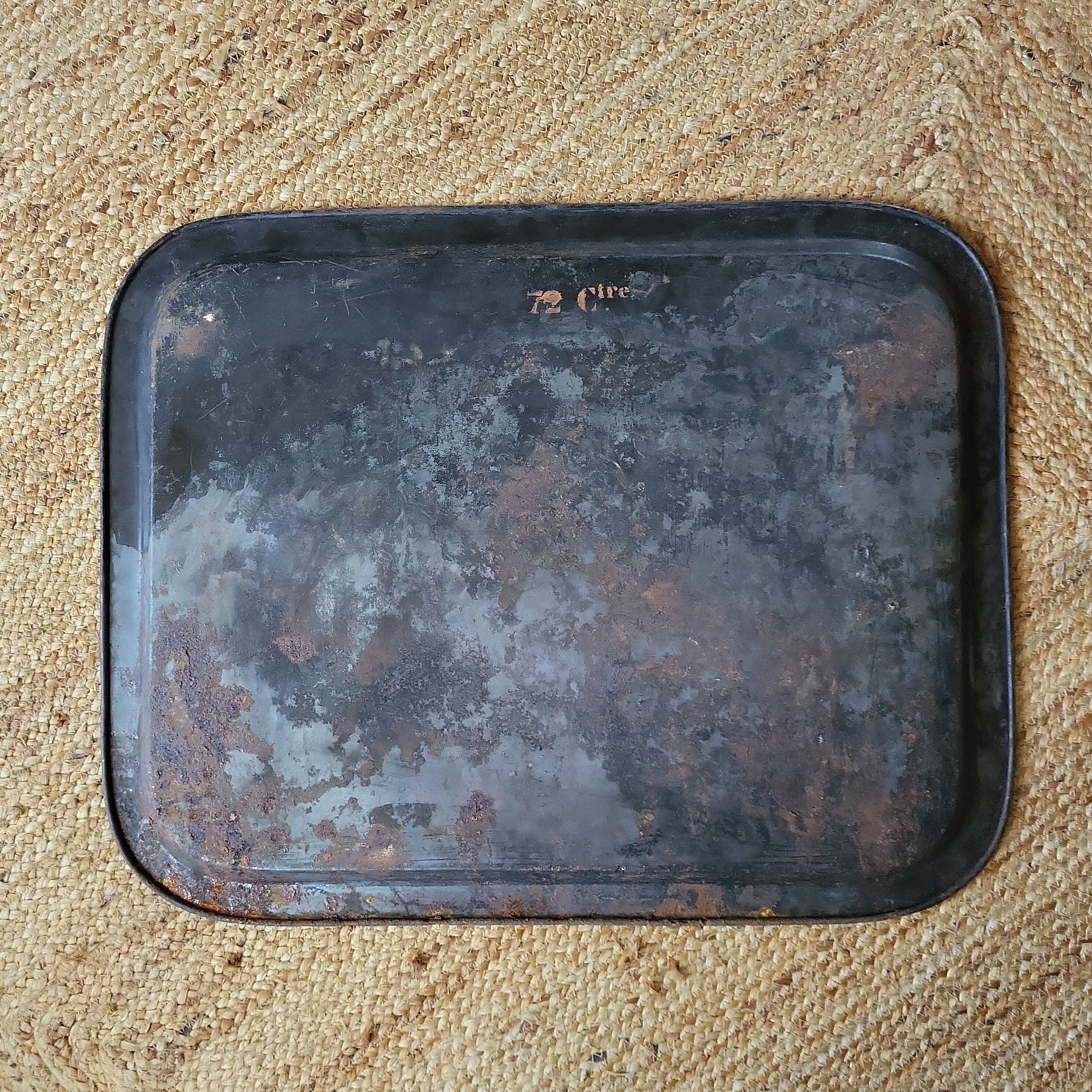 Top size XXL in metal early XXth hand painted