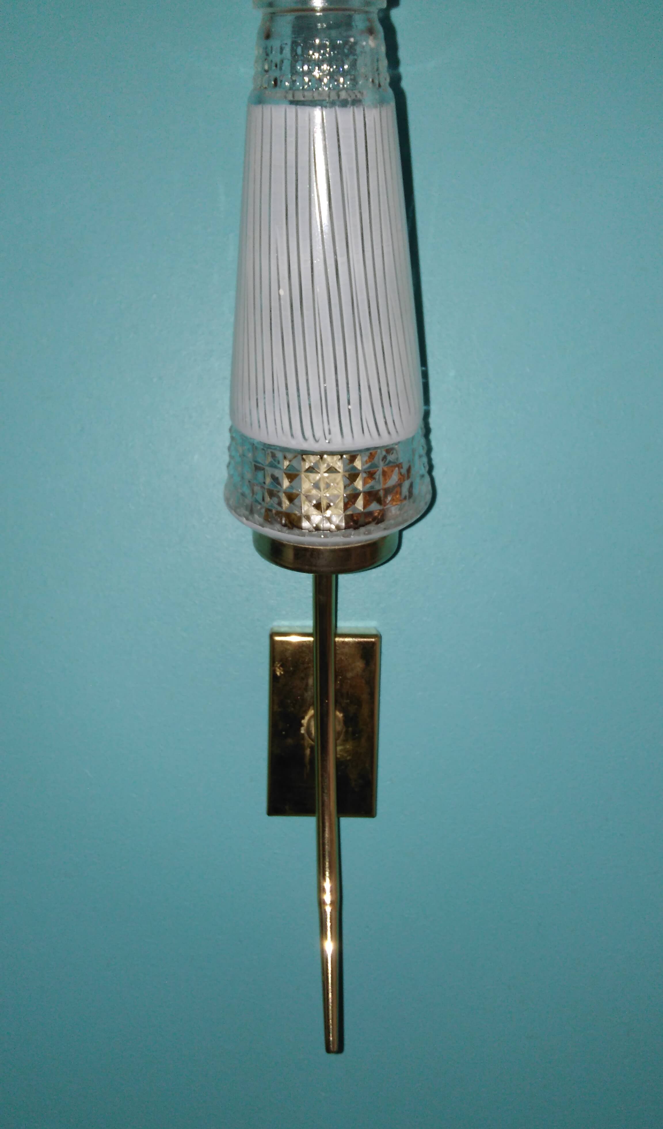 Pair of wall light 1 vintage fire