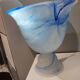 Large vase cut glass paste Vintage Murano 1970