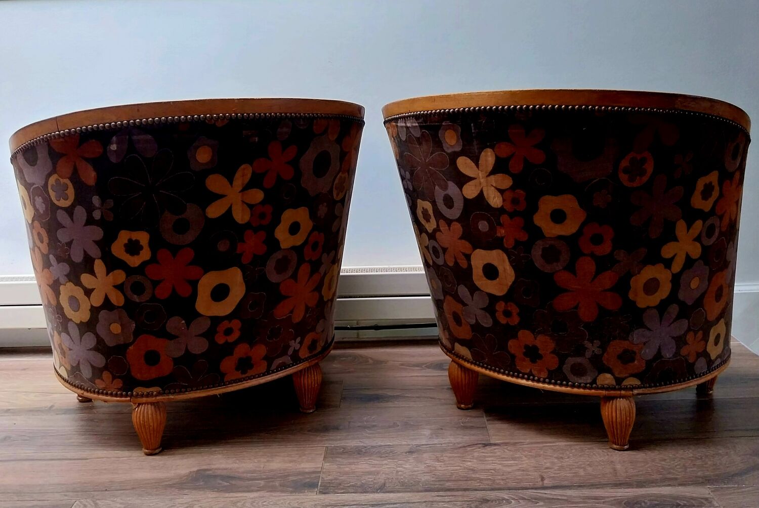 Paire de fauteuils corbeille 1920 1930