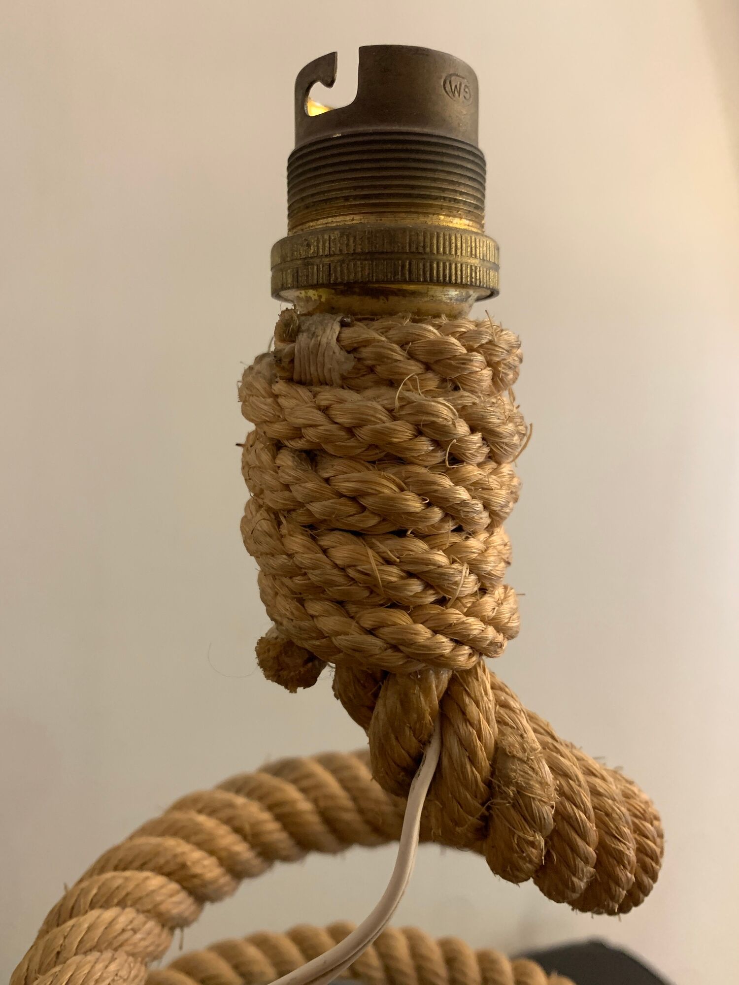 Rope lamp, handmade in the 70s