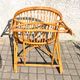 Vintage balcony garden furniture armchairs and table bamboo and rattan 1960