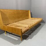 Mid-century folding sofa bed by Drevotvar, 1970s, Czechoslovakia