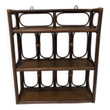 Rattan wall shelf