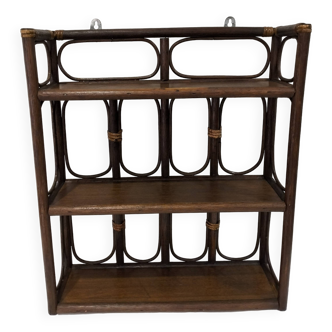 Rattan wall shelf