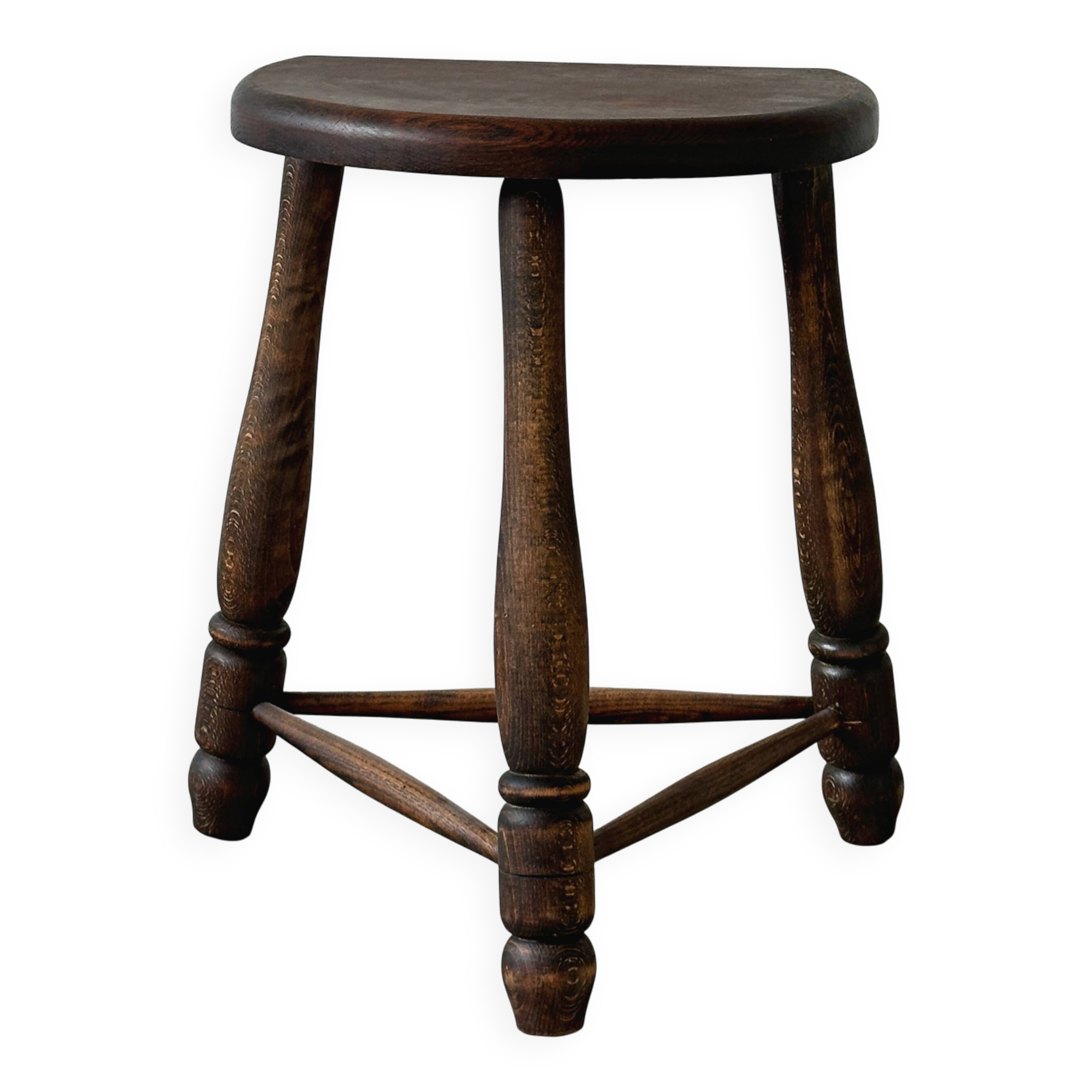Tabouret ancien bois massif