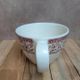 Mug Corona Colombia red décor in the style of toile de Jouy