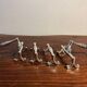 Silver metal knife cutlery holder, 80s design