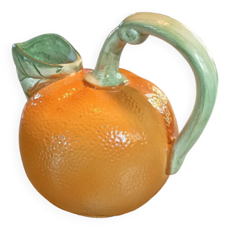 Orange-shaped slip pitcher