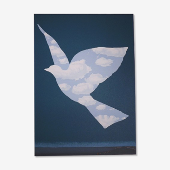 Lithograph signed and numbered René Magritte "L'oiseau de ciel" 1968, 2010