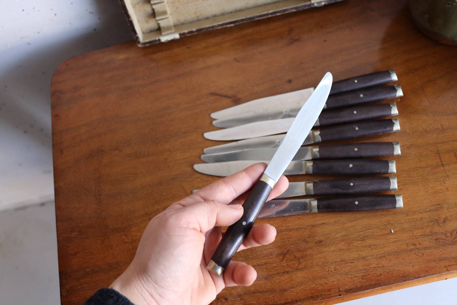 Set of 9 vintage table knives – Ace of Spades