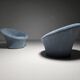 Pair of light blue Mushroom lounge chairs by Pierre Paulin for Artifort, 1960s