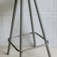 High stool in wood and metal