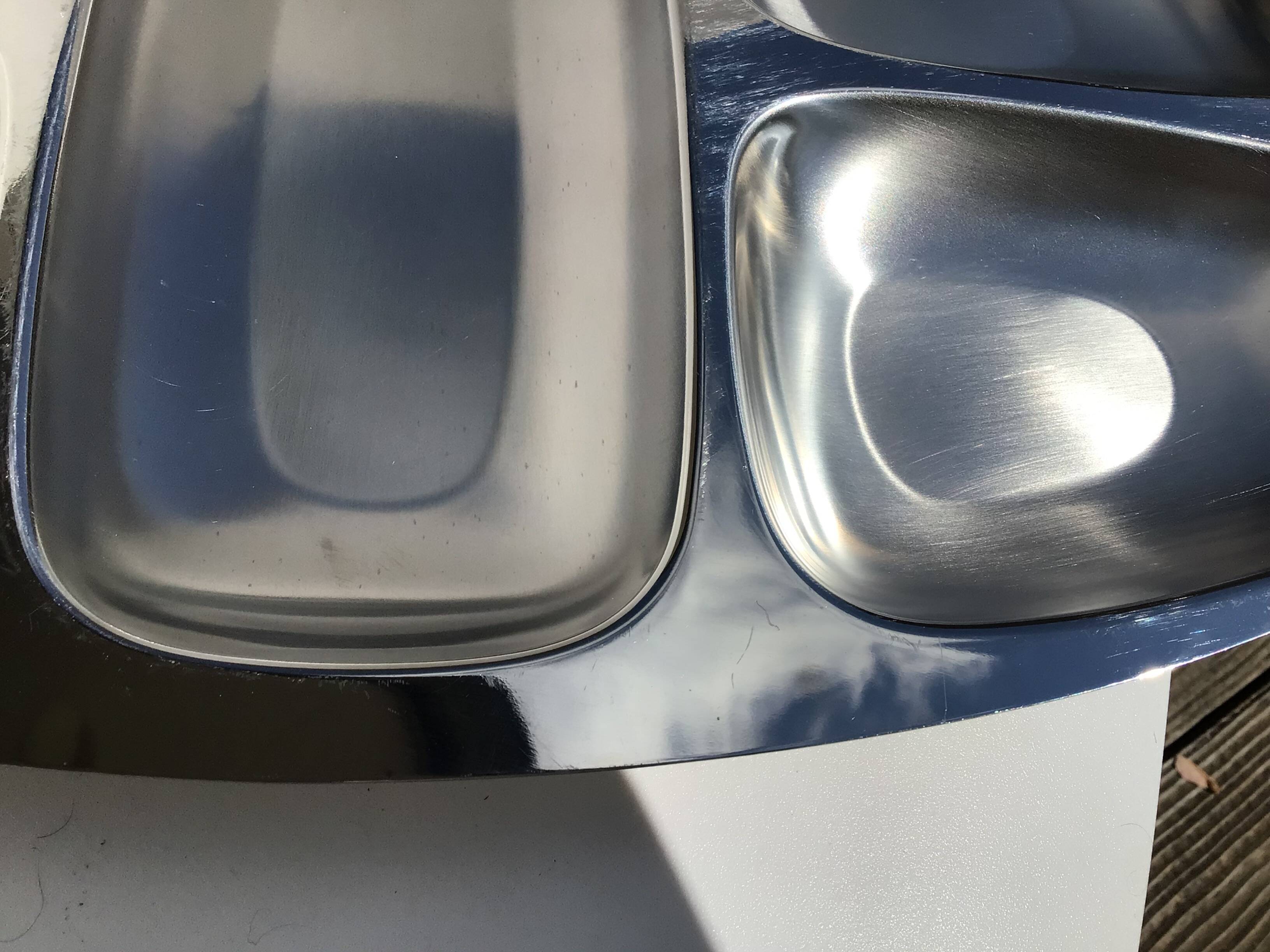 Alessi stainless steel compartmented dish