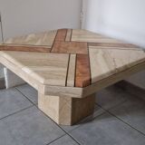 Travertine coffee table