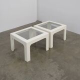 Wood and glass side table, c.1970 (1 of 2)