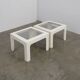 Table d'appoint en bois et en verre, vers 1970 (1 sur 2)
