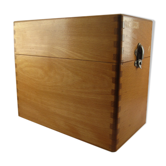Beech wood box storage sorter vintage sheet deco office years 50 to 70
